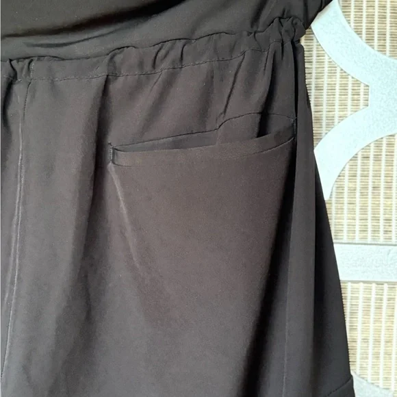 Black Tapered Track Pants with Elastic Waistband - Picture 8 of 8